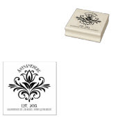 Maak je eigen elegante kalligrafie tulp logo rubberstempel (Gestempeld)