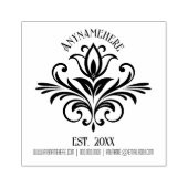 Maak je eigen elegante kalligrafie tulp logo rubberstempel (Afrduk)