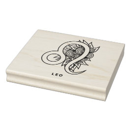 Maak Je Eigen Elegante Leeuw Zodiacus Rubberstempel