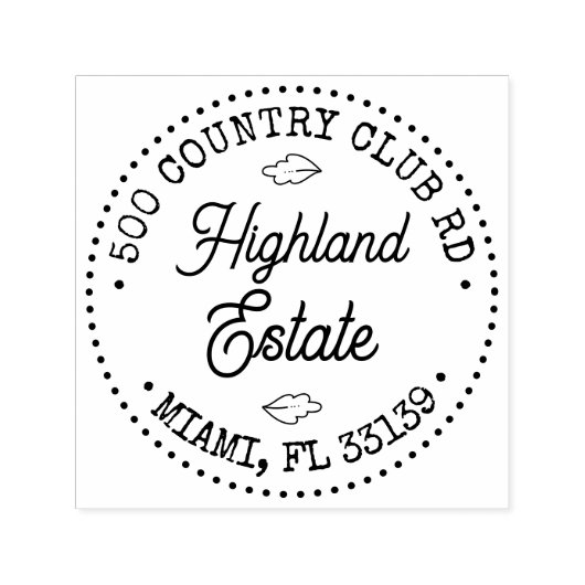 Maak Je Eigen Elegante Script Adres Zelfinktende Stempel (Design)