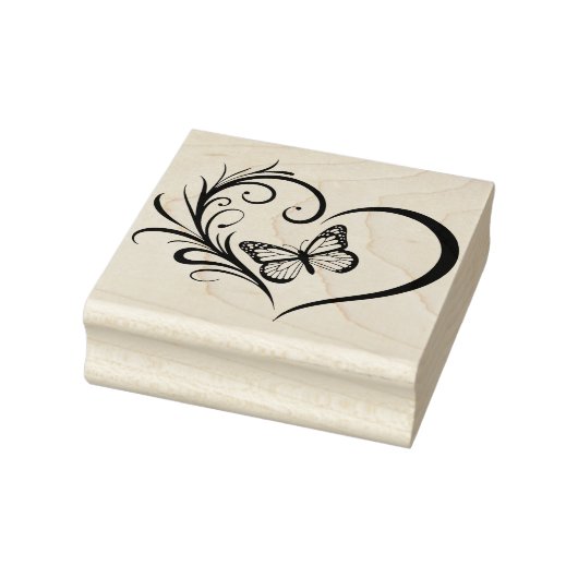 Maak Je Eigen Elegante Vlinderhart Rubberstempel (Stempel)