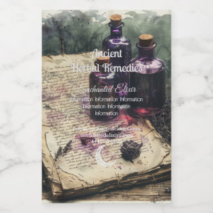 Maak Je Eigen Elixer Flessen Apotheek Recepten Wijn Etiket