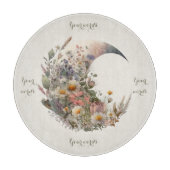 Maak je eigen Elyzische Bloemensikkelmaan Snijplank (Voorkant)