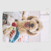 Maak je eigen enkel papiervel | Custom Pet Photo G Golfhanddoek (Horizontaal)