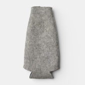 Maak je eigen enkel papiervel | Furry grey fabric Flesjeskoeler (Voorkant)