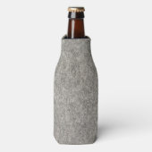 Maak je eigen enkel papiervel | Furry grey fabric Flesjeskoeler (Fles Voorkant)
