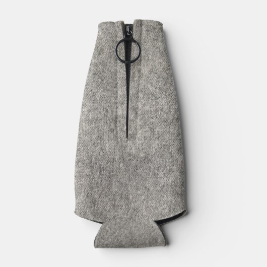 Maak je eigen enkel papiervel | Furry grey fabric Flesjeskoeler (Achterkant)