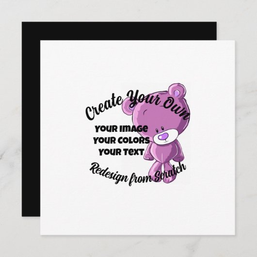 Maak je eigen enkel papiervel! -Kaart (Voorkant / Achterkant)