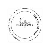 Maak je eigen enkel papiervel | MODERN BEDRIJFSADR Rubberstempel (Afrduk)