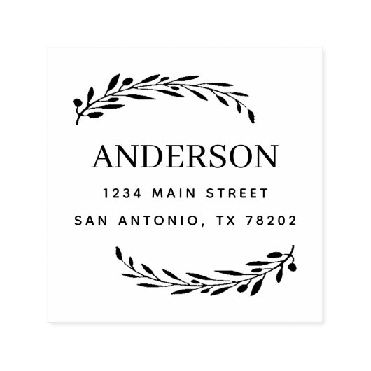 Maak je eigen enkel papiervel | Olijfbladeren Reto Zelfinktende Stempel (Design)