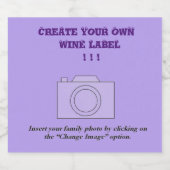 Maak je eigen enkel papiervel! sparkling wijnetiket (Enkel label)