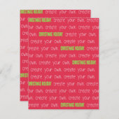 Maak je eigen enkele feestdagenkaart (Voorkant / Achterkant)