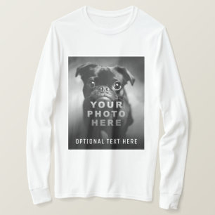 Maak Je Eigen Enkele Foto & Aangepaste Tekst T-shirt