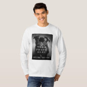 Maak Je Eigen Enkele Foto & Aangepaste Tekst T-shirt (Voorkant volledig)