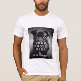 Maak Je Eigen Enkele Foto & Aangepaste Tekst T-shirt