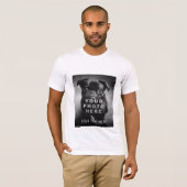 Maak Je Eigen Enkele Foto & Aangepaste Tekst T-shirt (Voorkant volledig)