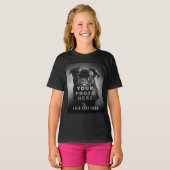 Maak Je Eigen Enkele Foto & Aangepaste Tekst T-shirt (Voorkant volledig)