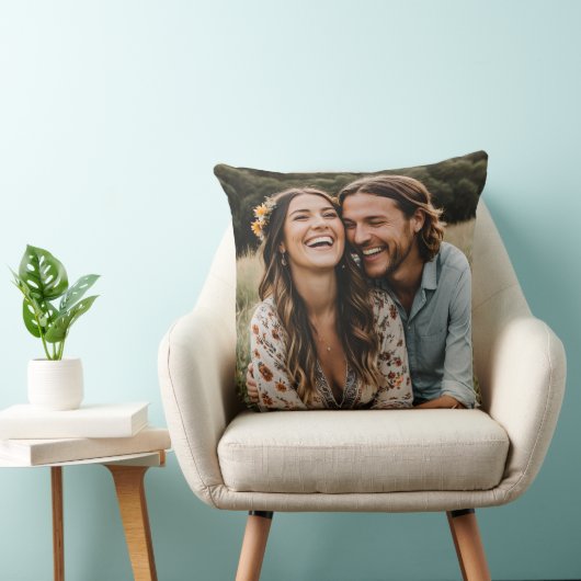 maak je eigen enkele foto Throw Pillow kussen (Stoel)