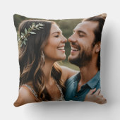 maak je eigen enkele foto Throw Pillow kussen (Achterkant)