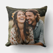 maak je eigen enkele foto Throw Pillow kussen (Voorkant)