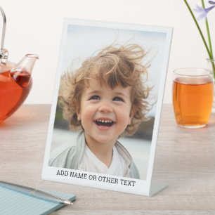 Maak Je Eigen Enkele Fotogalerij witte rand Reclamebord Met Voetstuk