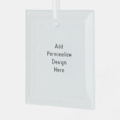 maak je eigen Enkele Standaard Afmeting Glas Ornament (Voorkant links)