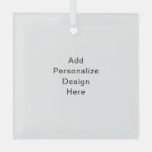 maak je eigen Enkele Standaard Afmeting Glas Ornament (Voorkant)