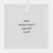 maak je eigen Enkele Standaard Afmeting Glas Ornament (Achterkant)