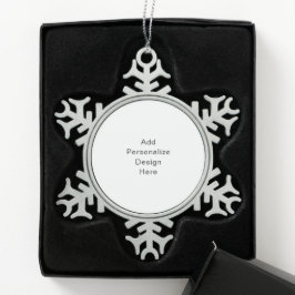 maak je eigen Enkele Standaard Afmeting Tin Sneeuwvlok Ornament