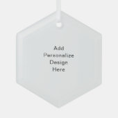 maak je eigen Enkele Standaard Grootte Glas Ornament (Voorkant)