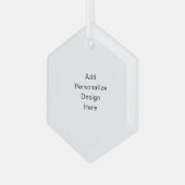 maak je eigen Enkele Standaard Grootte Glas Ornament (Voorkant links)