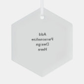 maak je eigen Enkele Standaard Grootte Glas Ornament (Achterkant)