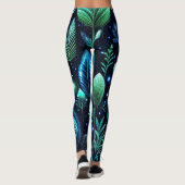 Maak je eigen etherische groene blauwe wilde bloem leggings (Achterkant)