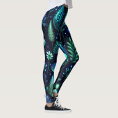 Maak je eigen etherische groene blauwe wilde bloem leggings (Rechts)