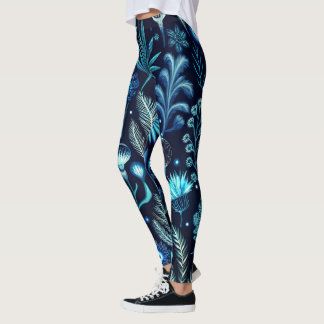 Maak Je Eigen Ethische Tuin Teal Wilde Bloemen Leggings