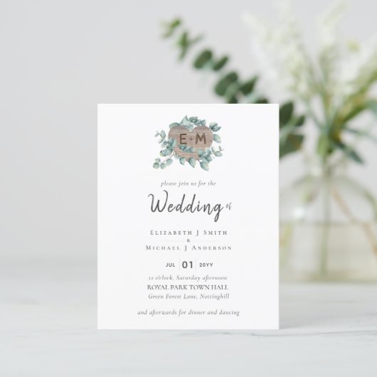 Maak je eigen Eucalyptus groenbudget voor een trou (Staand voorkant)