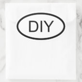 Maak Je Eigen Euro Stijl Ovale Sticker (Tas)