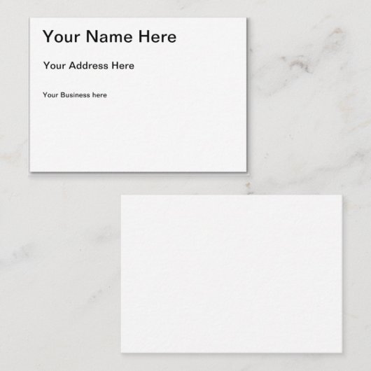 Extra groot, 8,9 x 6,4 cm Visitekaartje (Voorkant / Achterkant)