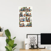 Maak je eigen familie aangepaste 8 foto collage poster (Thuiskantoor)
