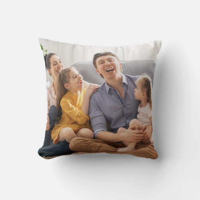 Maak Je Eigen Familie Foto Aangepaste Afbeelding Kussen (Voorkant)