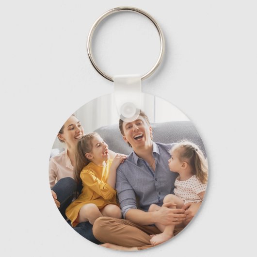 Maak Je Eigen Familie Foto Aangepaste Afbeelding Sleutelhanger (Voorkant)