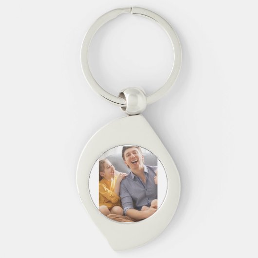 Maak Je Eigen Familie Foto Aangepaste Afbeelding Sleutelhanger (Voorkant)
