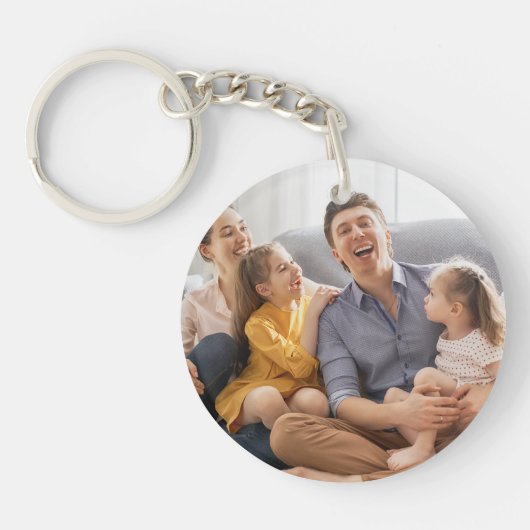 Maak Je Eigen Familie Foto Aangepaste Afbeelding Sleutelhanger (Voorkant)