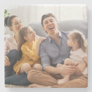 Maak Je Eigen Familie Foto Aangepaste Afbeelding Stenen Onderzetter