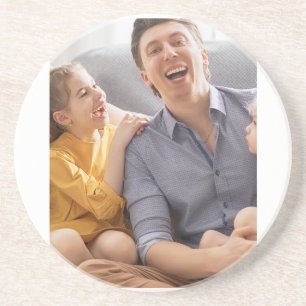 Maak Je Eigen Familie Foto Aangepaste Afbeelding Zandsteen Onderzetter