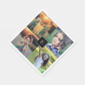 Maak je eigen familie foto collage met monogram servet (Hoek)