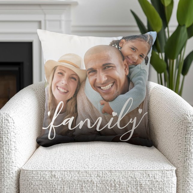 Maak Je Eigen Familie Foto Kussen (Create Your Own Family Photo Throw Pillow )