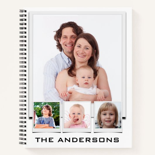 Maak Je Eigen Familie Foto Spiraal Notitieboek (Voorkant)