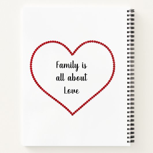 Maak Je Eigen Familie Foto Spiraal Notitieboek (Achterkant)