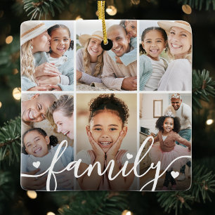 Maak Je Eigen Familie Fotocollage Keramisch Ornament